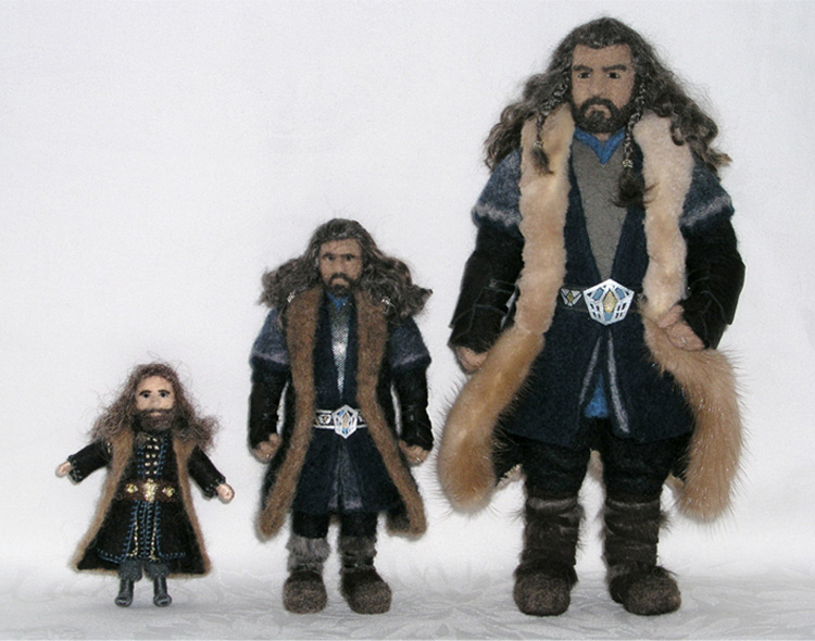 Thorin Oakenshield Needle-Felted Wool Dolls (available in three sizes)